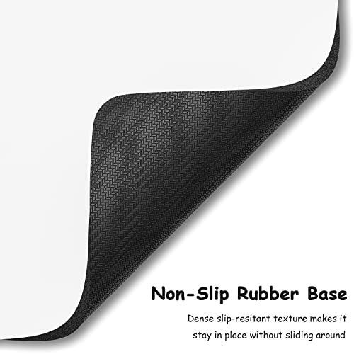 Dapesuom Small Mouse Pad, 5 x 6 Inch Thick Rubber Premium-Textured Non-Slip Portable & Washable Mini Mouse Mat for Women Men Wireless Laptops Keyboard Tray Gaming Work Computer Office Travel, White - Image 4