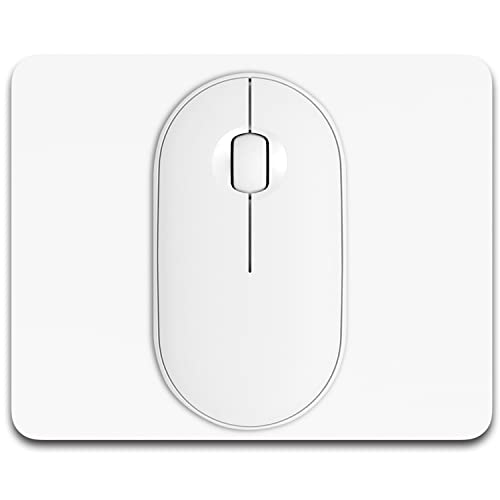 Dapesuom Small Mouse Pad, 5 x 6 Inch Thick Rubber Premium-Textured Non-Slip Portable & Washable Mini Mouse Mat for Women Men Wireless Laptops Keyboard Tray Gaming Work Computer Office Travel, White - Image 1