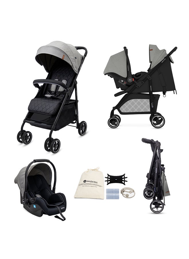 Neobreez VOMX1 PLUS 2 in 1 Travel System Stroller, Compact&Quick Fold Baby Stroller, Travel Stroller, Pushchair, Toddler Baby Trolley, Waterproof UPF 50+Canopy,0-4yrs,22kg,3yrs Warranty - Image 1