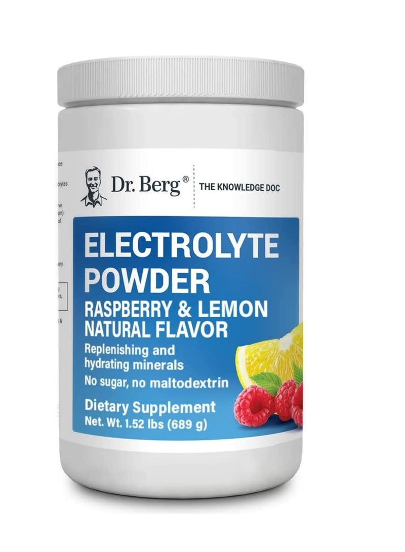 Electrolyte Powder Raspberry And Lemon Natural Flavor 1.52 Lbs 689 Gram