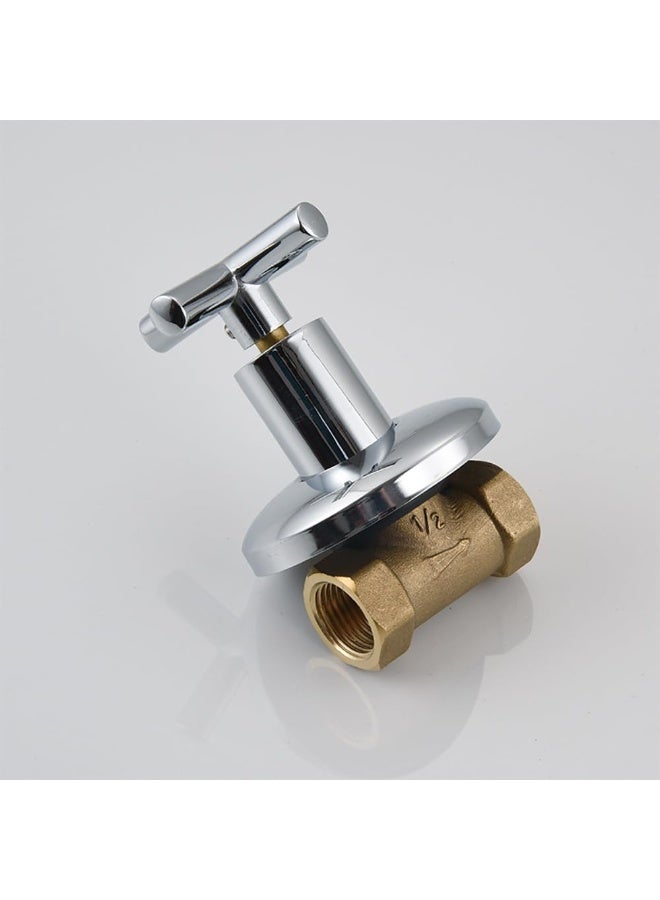 Rubik Brass Water Diverter Valve 1/2 Inch, Concealed Wall Mount for Faucets Bathroom Shower Mixer Tap Hot Cold Water Stop Control - Image 3