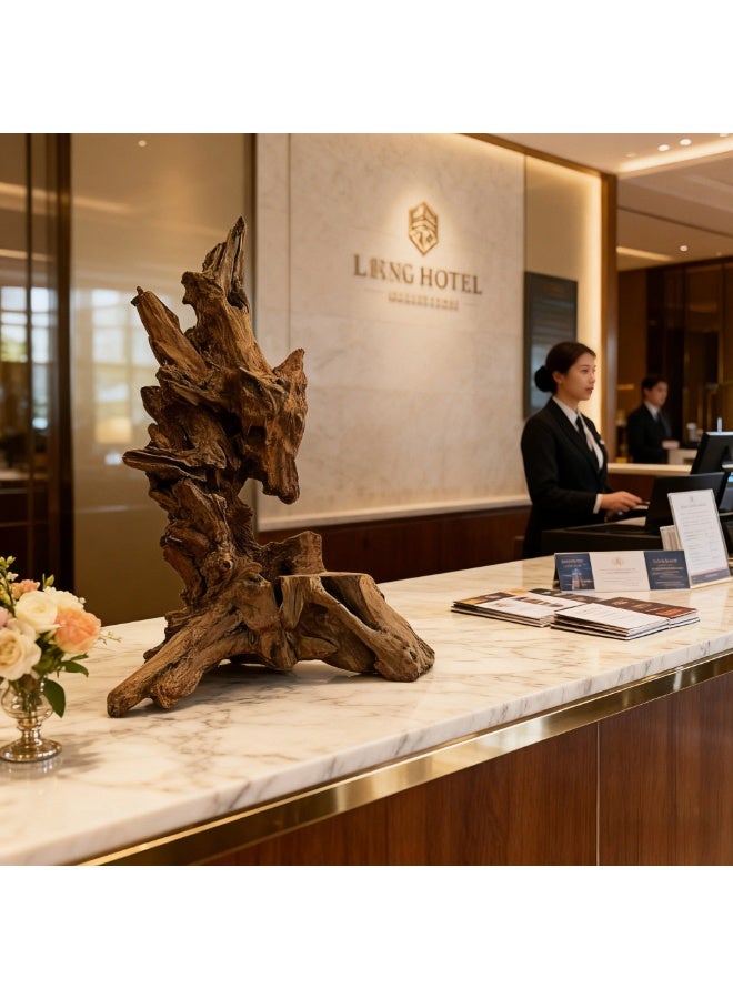 Natural Root Wood Aquarium Decoration 60cm Handcrafted Driftwood Ornament for Fish Tanks, Terrariums & Home Décor - Image 2