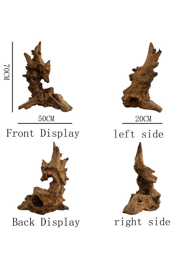 Natural Root Wood Aquarium Decoration 60cm Handcrafted Driftwood Ornament for Fish Tanks, Terrariums & Home Décor - Image 3