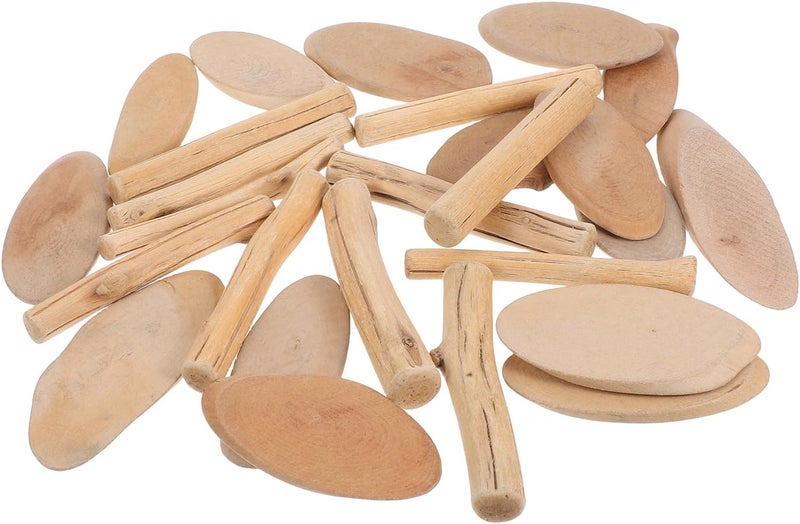Driftwood DIY Craft Wood Pieces and Sticks 400g Unpainted Wood Slices and Dowels for Handmade Ornaments and Home Decor Projects - Image 1