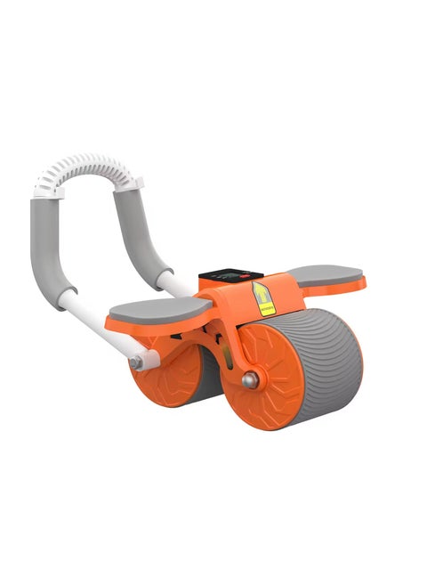 Digital Timing Abs Workout Ab Roller Wheels Automatic Rebound Ab Roller with Elbow Support and Knee Pad
