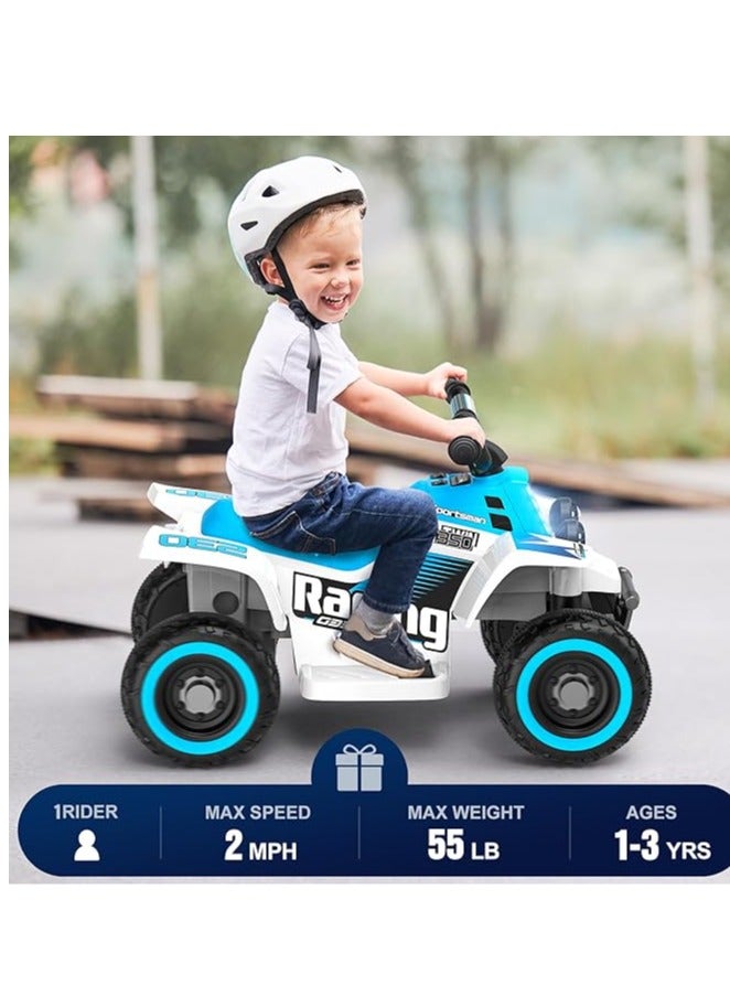 Kids Electric Ride-On ATV | 4-Wheeler Quad Bike with LED Headlights, Rechargeable Battery, and Realistic Design | Outdoor Adventure Toy for Toddlers & Kids Ages 3-6 (White) - Image 2