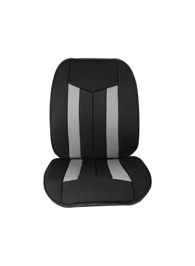 MOB Car Seat Cushion Black & Grey – Universal Fit Front Seat Cover for Cars, SUVs & Trucks – PU Leather with Breathable Mesh Fabric, Sideless Airbag Compatible Design, Soft Padding for Comfort & Support, Easy to Install Model-CU115 - Image 1