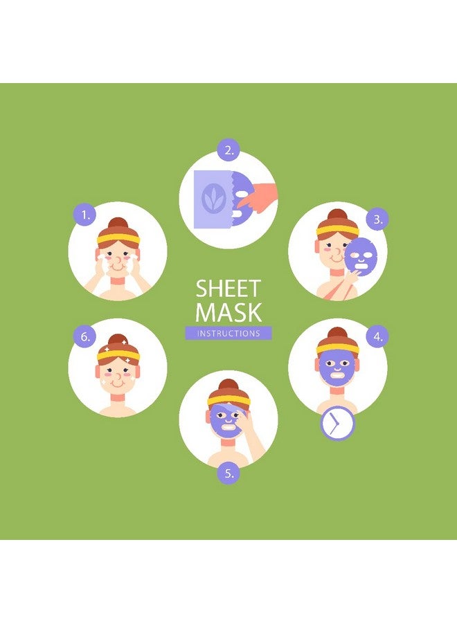 Masking Beauty Facial Sheet Mask (Aloe Vera) Suitable for Women & Men Pack of 05 - Image 5