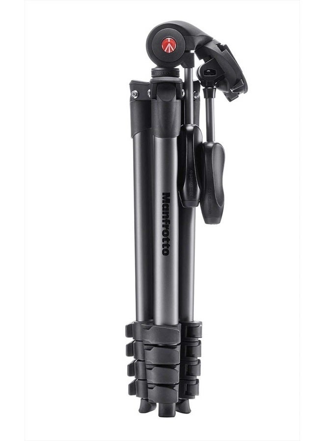 Manfrotto Compact Advanced Aluminum 5-Section Tripod Kit with 3-Way Head, Black (MKCOMPACTADV-BK) - Image 2