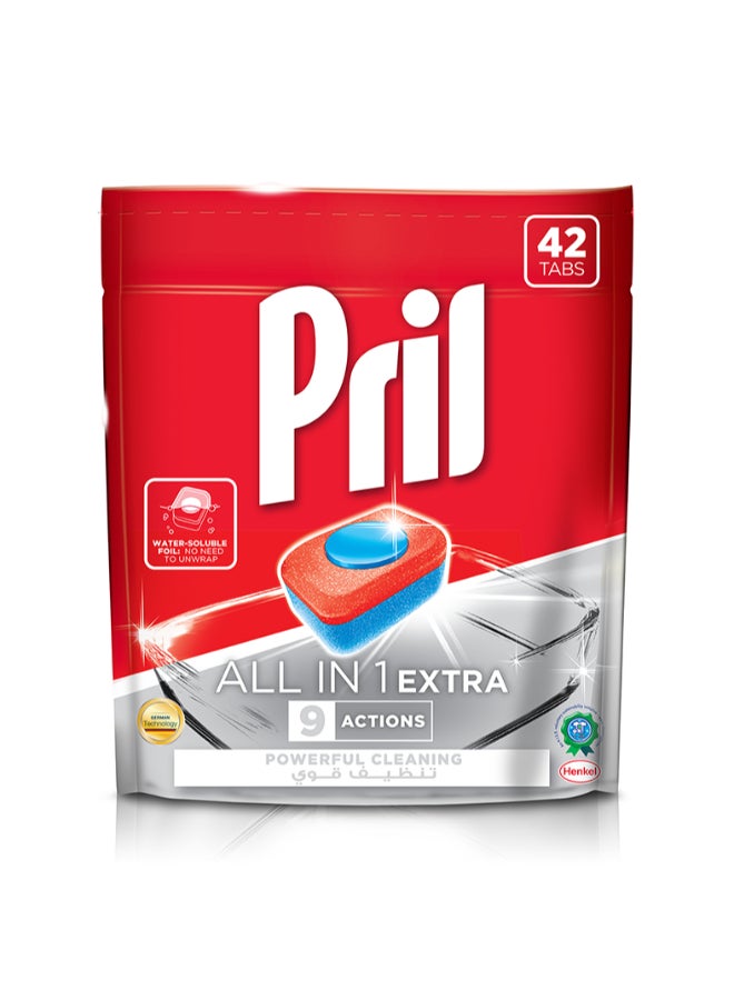 Pril All In 1 Dishwashing Tablets 42 Count (192g)