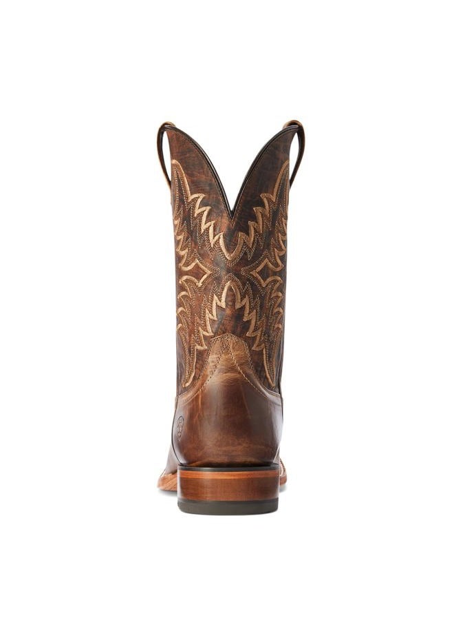 Ariat Men's Point Ryder Western Boot, Dry Creek Tan/Burnt Brown, 10 Wide - Image 4
