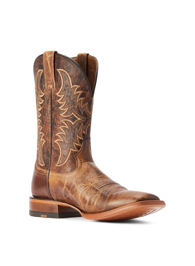 Ariat Men's Point Ryder Western Boot, Dry Creek Tan/Burnt Brown, 10 Wide - Image 3