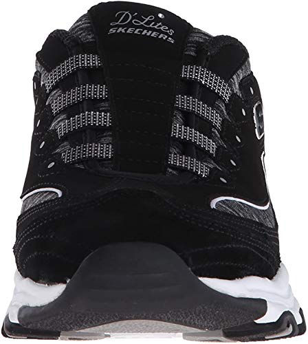 SKECHERS حذاء سكيشرز سبورت للنساء دلايتس ريسيلينت سليب أون ميو، أسود/أبيض، 5.5 M US - Image 3