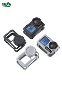 BURAQ For DJI Osmo Action 5 Pro aMagisn Silicone Protective Case with Lanyard and Lens Cap(Light Gray)  - Image 3