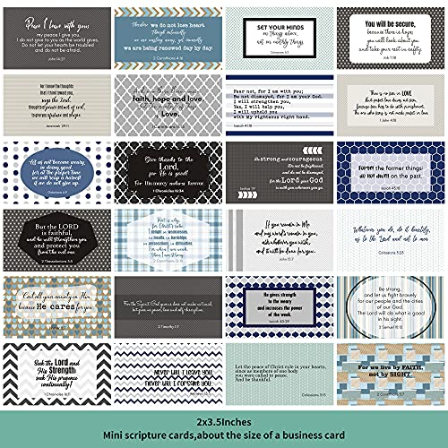 BRYTEFY 100 Mini Prayer Cards for Women and Men with Christian Verses, Bulk Religious Motivational Cards with Inspirational Scripture, Bulk Inspirational Religious Christian Gifts for Women and Men - Image 3