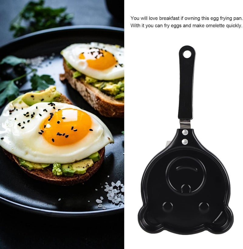Cartoon Shape Mini Non-Stick Egg Frying Pan | Pancake & Omelette Pan (Design May Vary) | 1 Pcs Mini Omelet Pan | Non-Stick, Black  - Image 4