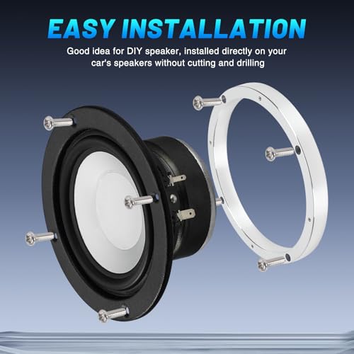 Tongze 6.5" Speaker Spacers, 0.63" Thickness Metal Speaker Adapter Rings for Cars/Boats/Trucks/RV Custom Subwoofer Mounting - Image 5