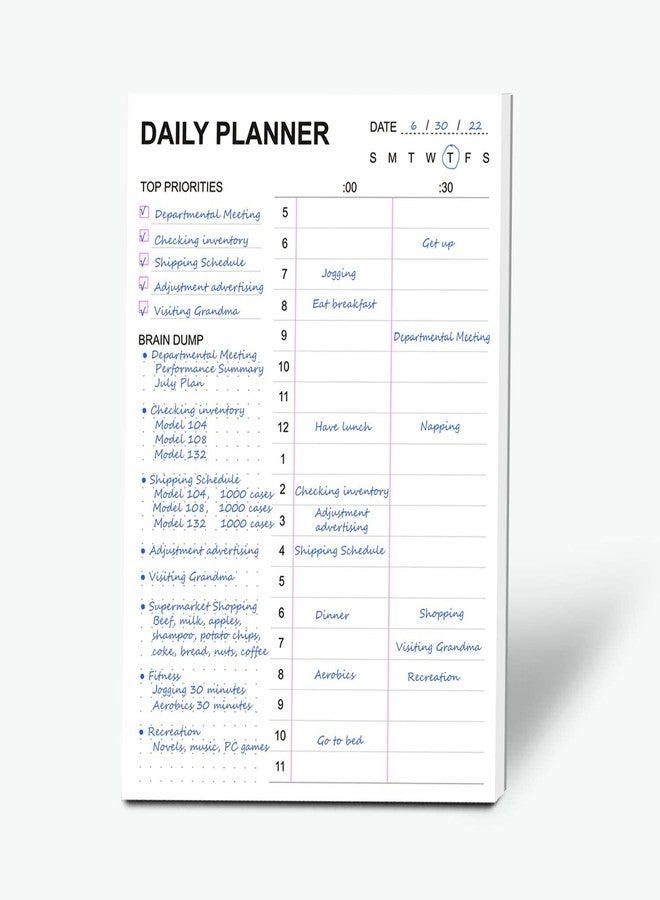 Tiankool To Do List Notepad - Daily To Do List with Priorities, Hourly Scheduler and Notes - Daily Planner Notepad for Work, Study, Appointments, 60 Tear Off Sheets Planning Pad, 7x10 Inch - Image 1