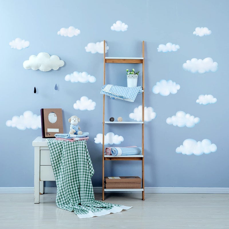 DECOWALL DS9-1702 Clouds Kids Wall Decals Wall Stickers Peel and Stick Removable Wall Stickers for Kids Nursery Bedroom Living Room - Image 3