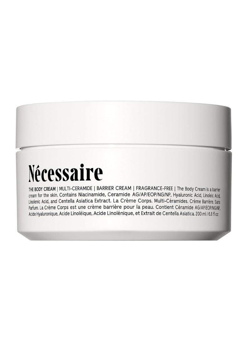 Necessaire Nécessaire The Body Cream - Rich Barrier Repair With 5% Niacinamide, 5 Essential Ceramides + Hyaluronic Acid. Fragrance-Free. Non-Comedogenic. 200 ml / 6.8 fl oz  - Image 1