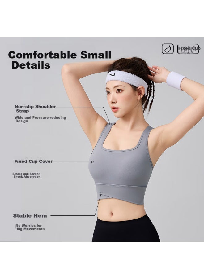 LANG SHA Langsha Sports Bra For Women, One-piece High-impact Anti-sagging Beautiful Back Vest Bra For Running, Fitness And Yoga Wear - Image 4