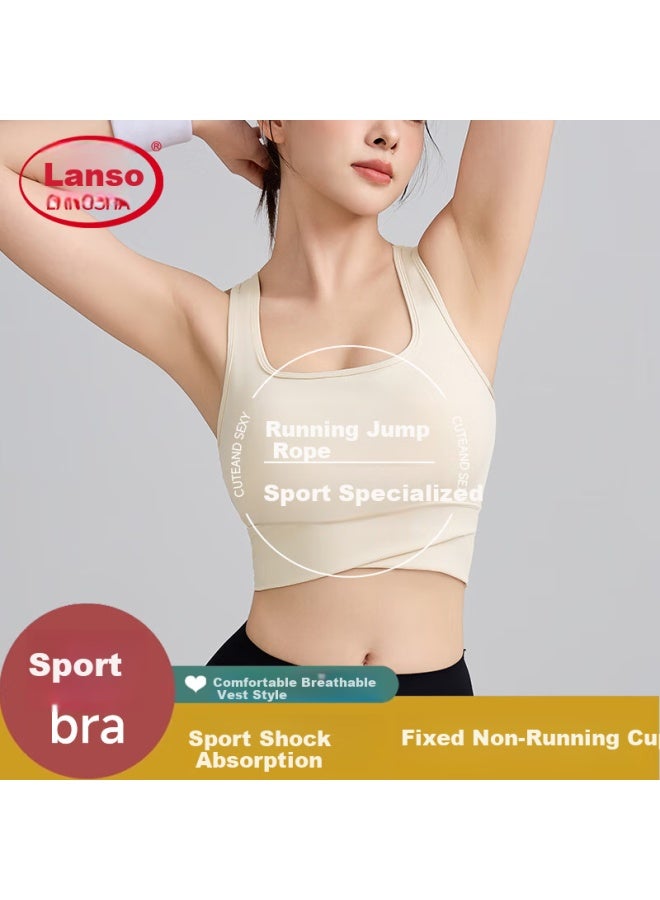 LANG SHA Langsha Sports Bra For Women, One-piece High-impact Anti-sagging Beautiful Back Vest Bra For Running, Fitness And Yoga Wear - Image 1