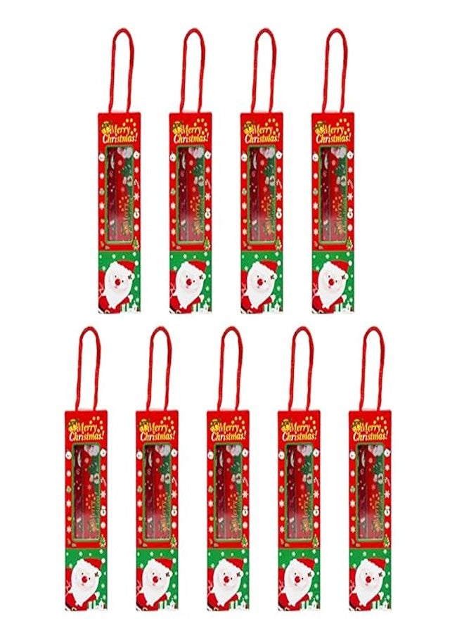 PARTEET Merry Christmas Stationery Giftset 2Pencils, 1Eraser, 1Sharpener, 1Scale for Kids, Stationery Birthday Return Gifts -Christmas Gifts for Kids (9 Pcs)