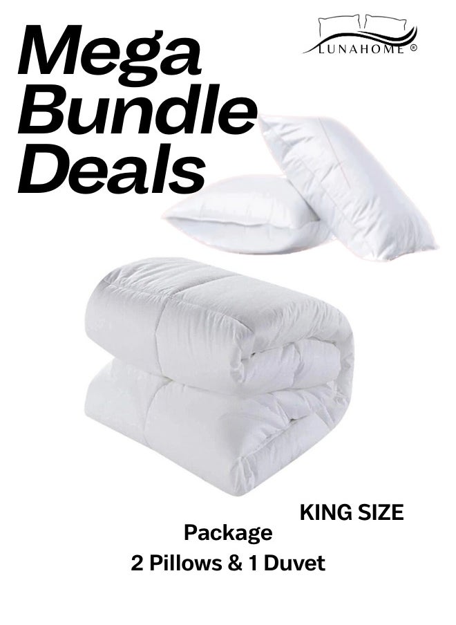 LUNA Home - Combo Deal: 1 Duvet King size 220*240cm and 2 Pillow 50*75cm. - Image 1