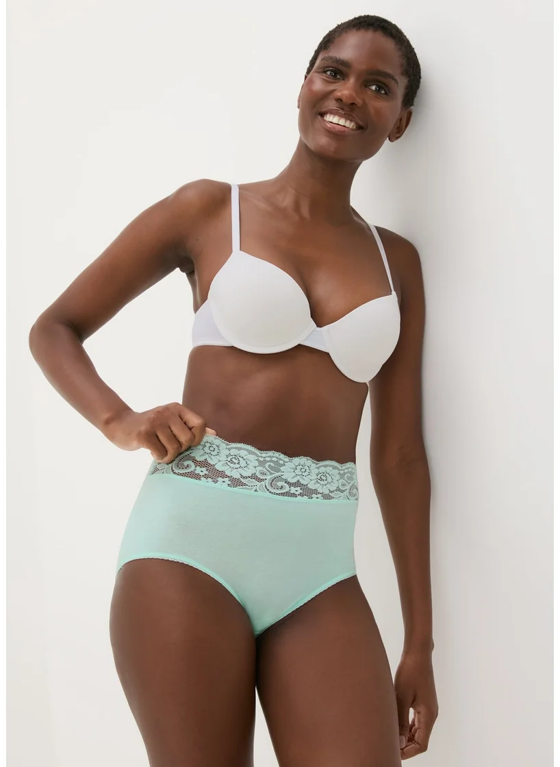 Matalan 4 Pack Lace Trim Full Knickers