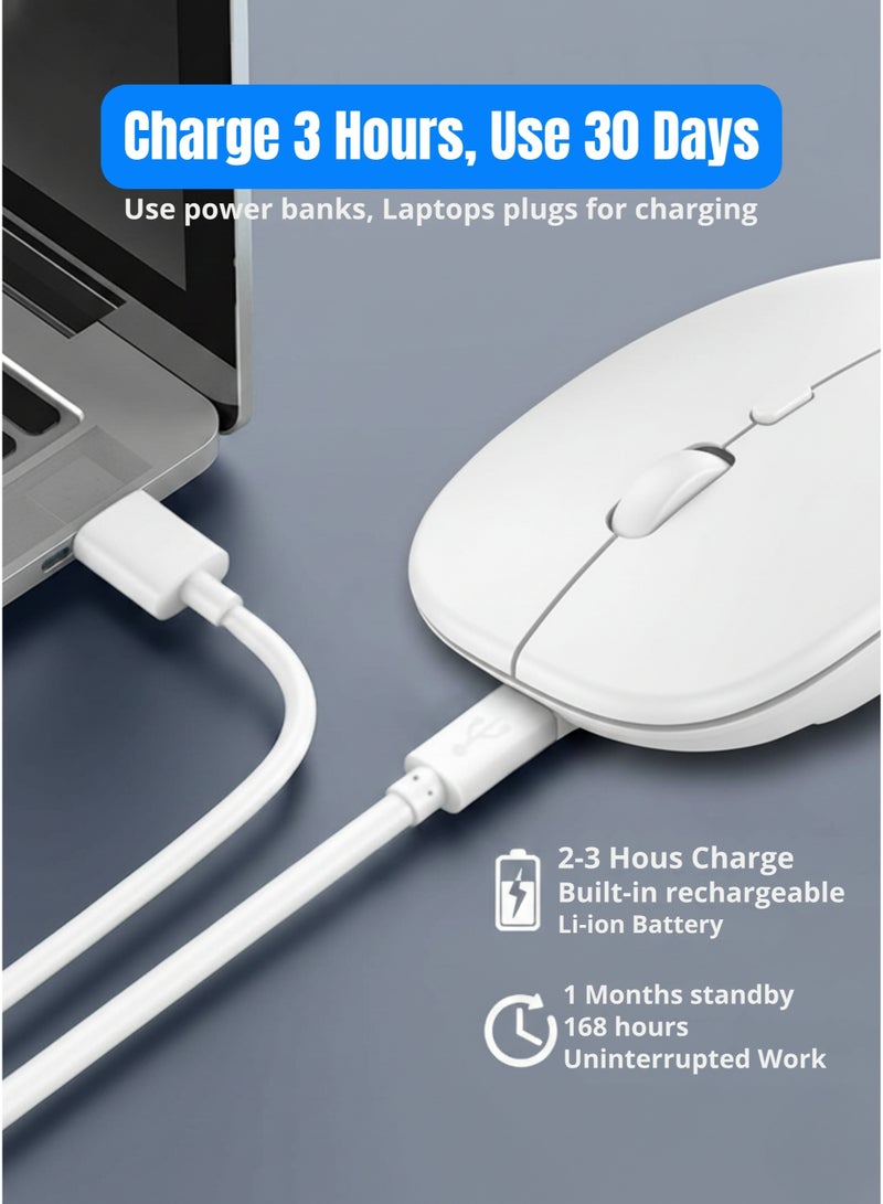 vexa pro Wireless Mouse Rechargeable 2.4G Bluetooth Silent Mouse Laptop Computer USB Mouse Adjustable DPI - Image 5
