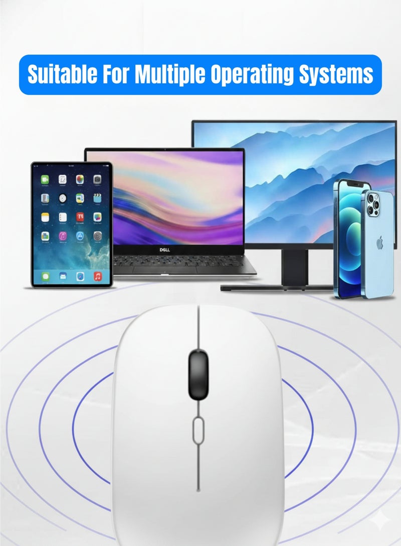 vexa pro Wireless Mouse Rechargeable 2.4G Bluetooth Silent Mouse Laptop Computer USB Mouse Adjustable DPI - Image 2