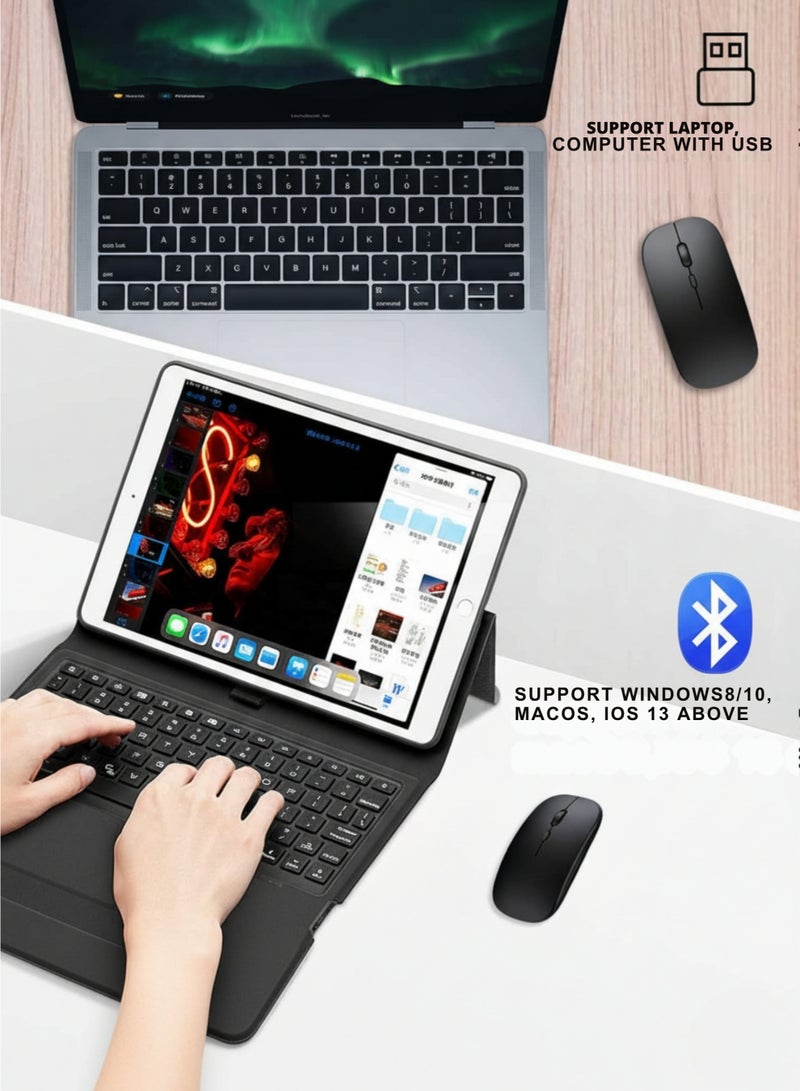 vexa pro Wireless Mouse Rechargeable 2.4G Bluetooth Silent Mouse Laptop Computer USB Mouse Adjustable DPI - Image 3