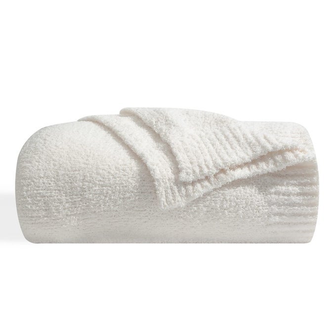SUPER SOFT FLUFFY THROW BLANKET LIGHTWEIGHT COZY WARM THROW BLANKETS FOR COUCH BED SOFA ALL SEASONCREAM 50X60