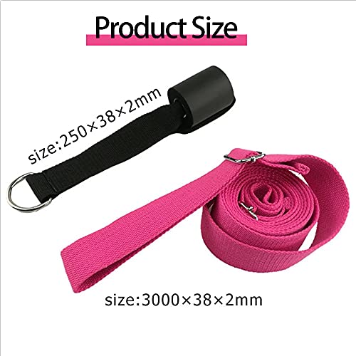 tchrules Door Leg Stretcher, Door Flexibility & Stretching Leg Strap - Great for Ballet Cheer Dance Gymnastics or Any Sport Leg Stretcher Door Flexibility Trainer Premium Stretching Equipment (Rose Red) - Image 2