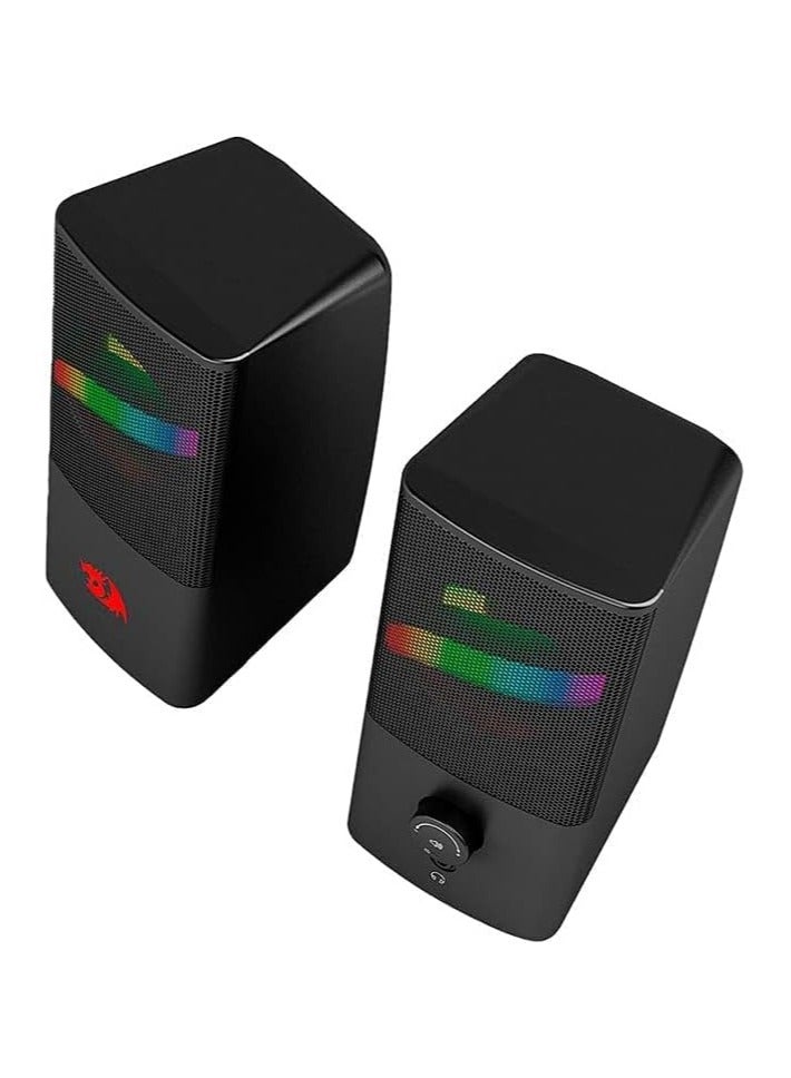 Redragon GS530 Air Gaming Speaker - RGB backlight - Power on off/Volume Control - USB + 3.5mm - Image 3