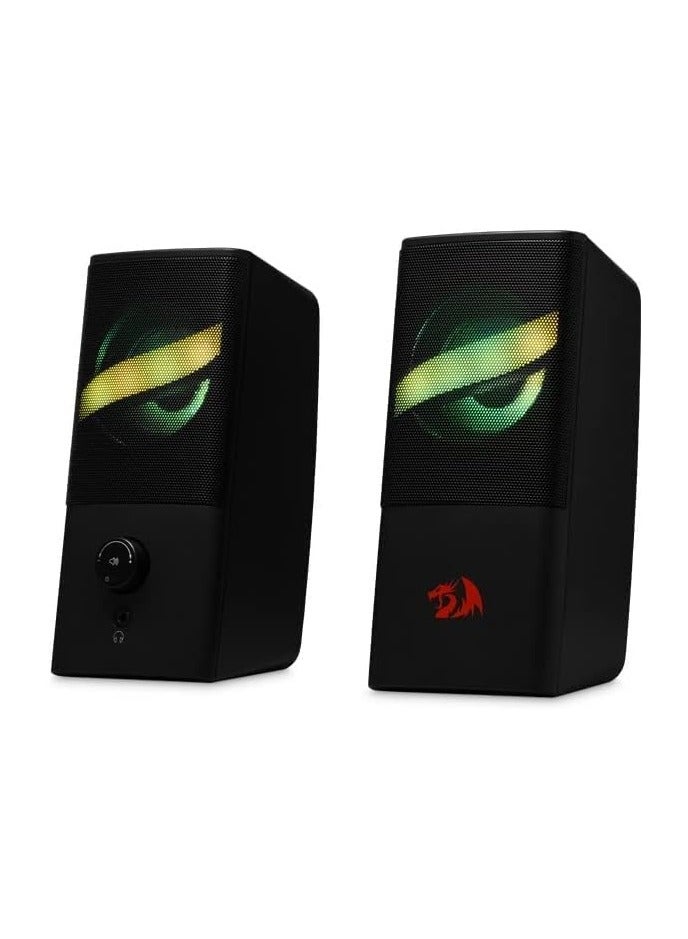 Redragon GS530 Air Gaming Speaker - RGB backlight - Power on off/Volume Control - USB + 3.5mm - Image 4