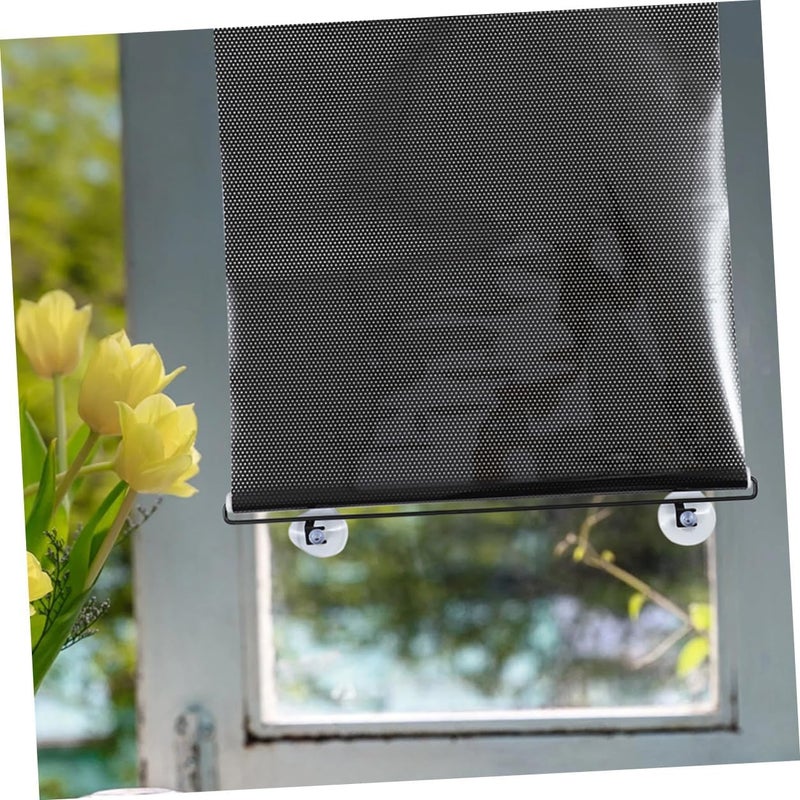 2pcs Black Skylight Shades with Suction Cups Adjustable Window Privacy Curtains for Kitchen Balcony Sliding French Doors Easy Install Sun Block Window Shades - Image 4