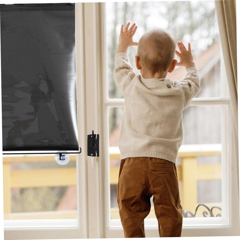 2pcs Black Skylight Shades with Suction Cups Adjustable Window Privacy Curtains for Kitchen Balcony Sliding French Doors Easy Install Sun Block Window Shades - Image 3