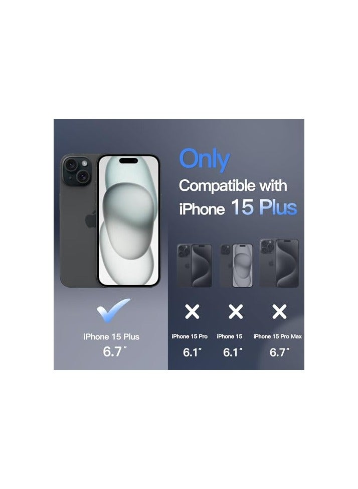 JETech Magnetic Case for iPhone 15 Plus 6.7-Inch Compatible with MagSafe, Translucent Matte Back Slim Shockproof Phone Cover (Black) - Image 4