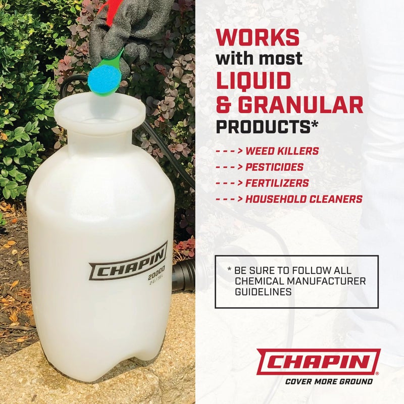 Chapin International Chapin 20000 Made in USA 1 -Gallon Lawn and Garden Pump Pressured Sprayer, for Spraying Plants, Garden Watering, Weeds and Pests, Polypropylene, Translucent White  - Image 5