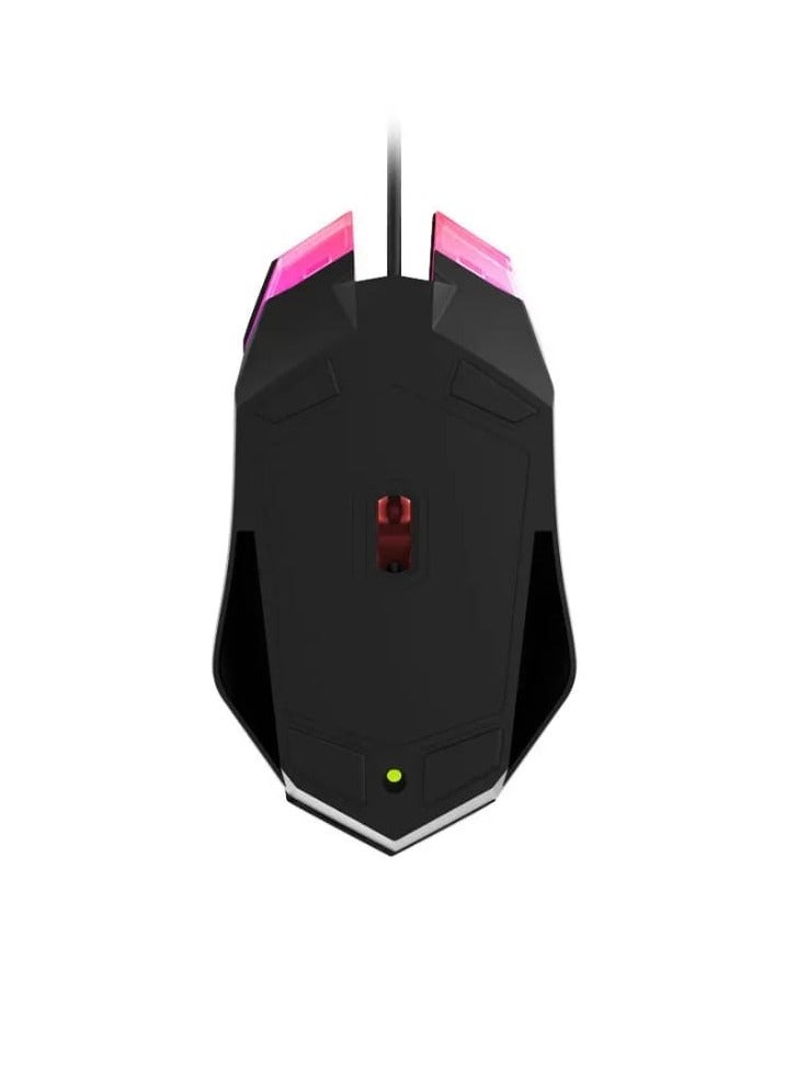 AOAS Gaming Mouse, 1200 DPI Optical Mouse with RGB Backlit ,Wired USB Ergonomic Design, Anti-Slip Foot Pad, Wear-Resistant, USB Wired, 3-Gear Adjustable DPI, Non-Slip Roller - Image 3