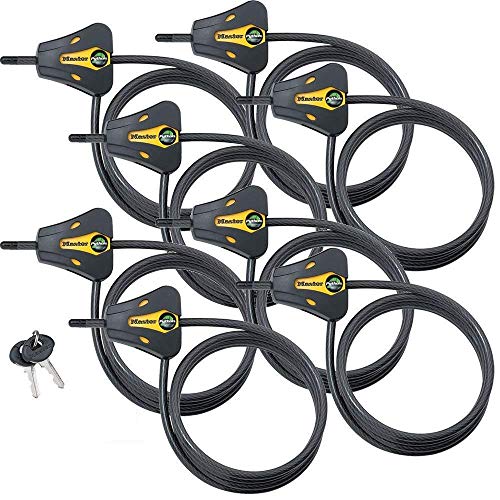 Master Lock Keyed Alike Trail Camera Python Adjustable Cable Locks 8419KA8