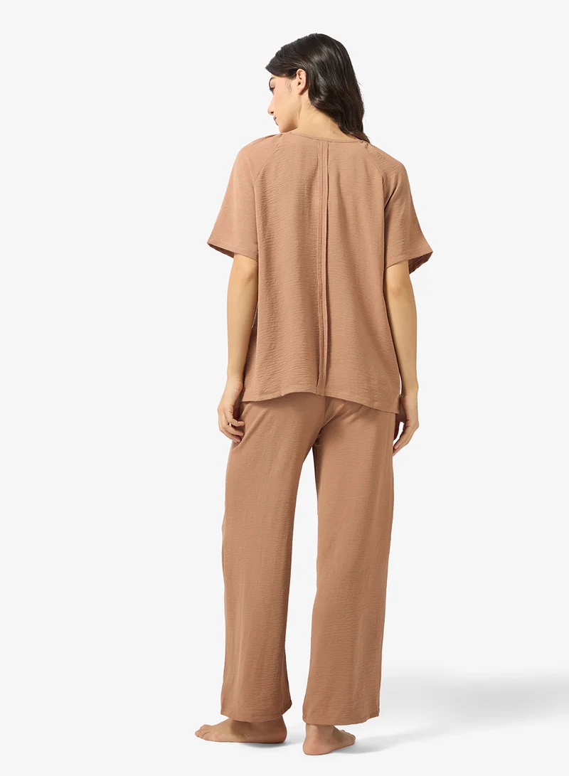 Ginger Relaxed Top & Pyjama Loungewear Set
