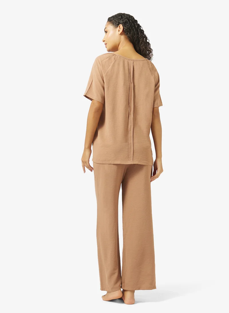 Ginger Relaxed Top & Pyjama Loungewear Set