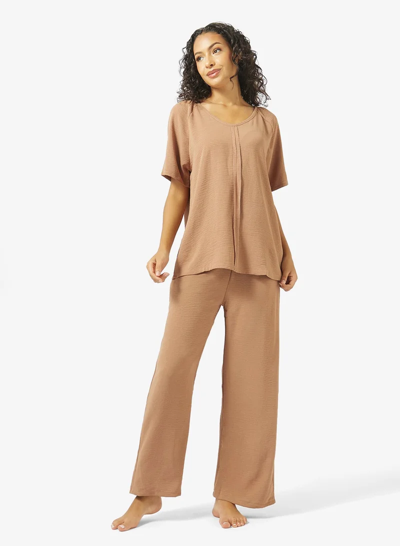 Ginger Relaxed Top & Pyjama Loungewear Set