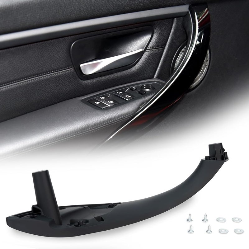 WEILEITE Front Left Driver Side Interior Inner Inside Door Pull Handle Grab Fit for BMW 320,328,330,335,M3 F30/F31/F34/F80 2012-2018 and 418,420,428,430,435,M4 F32/F33/F36/F82/F83 2014-2017 - Image 1
