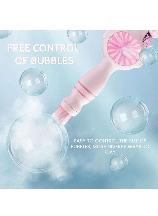 Halamodo آلة فقاعة الضباب الملونة, آلة فقاعة آلات فقاعة الضباب المرنة مع تأثير مرن, تصميم خفيف الوزن, فقاعات تفاعلية, أضواء ملونة (الوردي) - Image 2