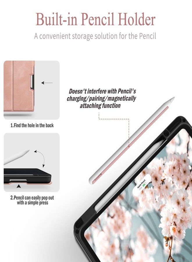 Antbox Case for iPad Air 13 Inch Case M3 (2025) / M2 (2024) with Pen Holder Pencil Holder Car Sleep/Wake Function PU Leather Case Protective Cover (Black) - Image 4