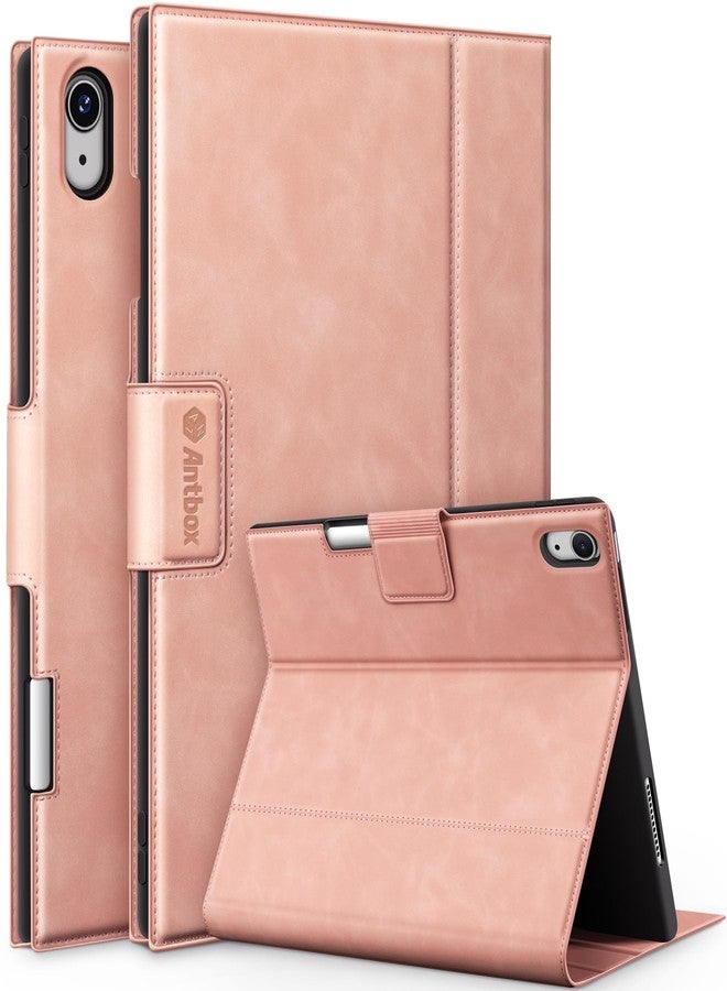 Antbox Case for iPad Air 13 Inch Case M3 (2025) / M2 (2024) with Pen Holder Pencil Holder Car Sleep/Wake Function PU Leather Case Protective Cover (Black) - Image 1