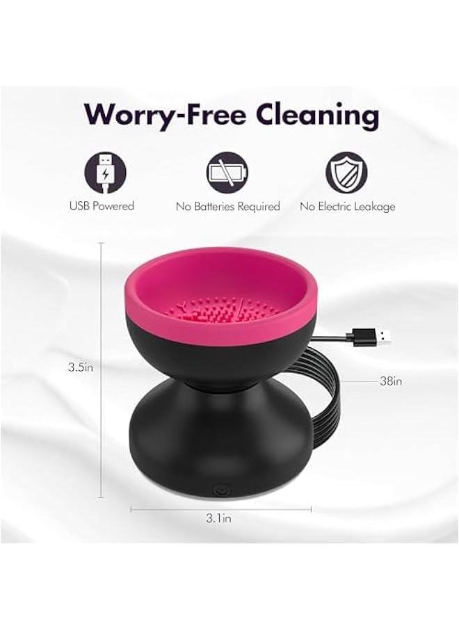 MOXO - Makeup Brush Cleaner hine Efficient Electric Makeup Brush Cleaner Automatic Spinning Make Up Brush Cleaner Fit for All Size Cosmetic Brush - Image 1